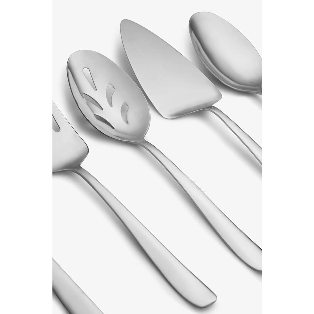 Cambridge Silversmiths Bourne Mirror Oversized 6 Piece Serving Set, Silver - Picture 3 of 5
